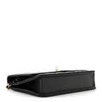 Lambskin Quilted Trendy CC Wallet On Chain WOC Black