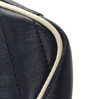 Vintage Effect Calfskin Matelasse Diagonal Small Torchon GG Marmont Shoulder Bag Blue Agata Mystic White