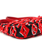 X UF Tufted Monogram Pochette Accessories Black Red