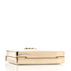 Patent Calfskin Boy Minaudiere White