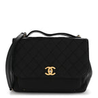 Caviar Quilted Large Business Affinity Flap Black