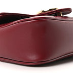 Calfskin Matelasse Super Mini GG Marmont Shoulder Bag Rosso Ancora