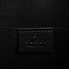 GG Supreme Monogram Web Small Flat Messenger Bag Black Grey
