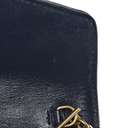 Vintage Effect Calfskin Matelasse Diagonal Torchon GG Marmont Chain Wallet Mystic White Blue Agata