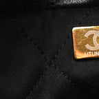 Shiny Calfskin Quilted Mini Chanel 22 Black