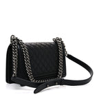 Caviar Quilted Medium Boy Flap Black