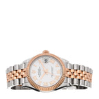 Stainless Steel 18K Everose Gold 31mm Oyster Perpetual Datejust Watch White Roman 278271