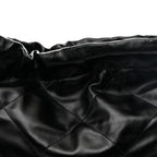 Shiny Calfskin Quilted Chanel 22 Black