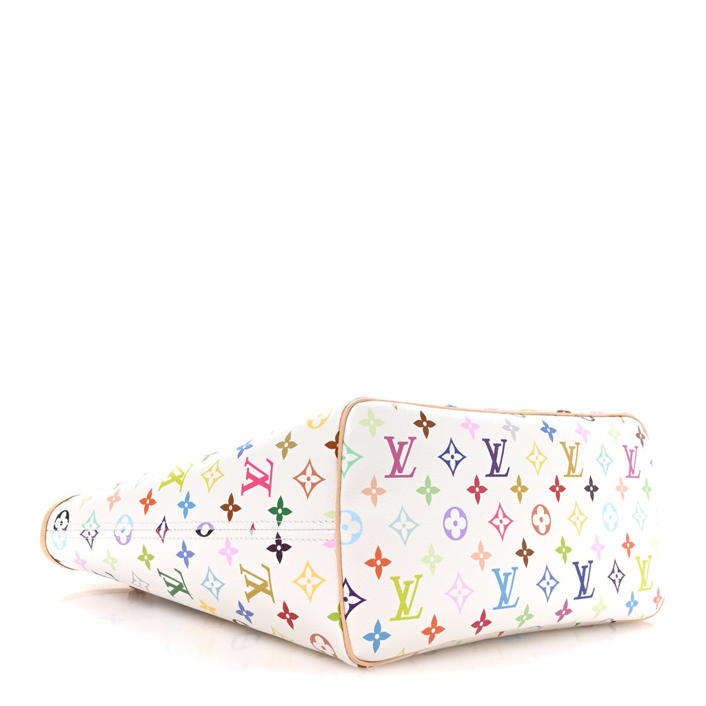 LV X TM Monogram Multicolor Neverfull MM White