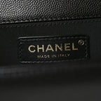 Caviar Quilted Medium Boy Flap Black