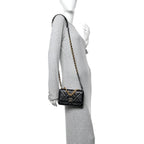 Lambskin Quilted Chanel 19 Wallet On Chain WOC Black