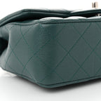 Caviar Quilted Mini Rectangular Flap Dark Turquoise