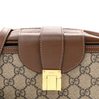 GG Supreme Monogram Mini Clasp Bag Beige Brown