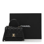 Caviar Quilted Extra Mini Coco Handle Flap Black
