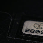 Metallic Caviar Quilted Small CC Filigree Vanity Case Dark Silver