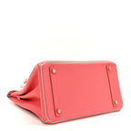 Chevre Mysore Horseshoe Birkin 30  Rose Lipstick Gris Perle