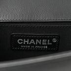 Lambskin Chevron Quilted Medium Boy Flap Black