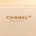 Braided Raffia Calfskin Quilted Small Chanel 25 Handbag White Black