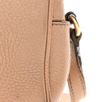 Pebbled Calfskin Small Soho Disco Bag Camelia