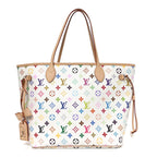 LV X TM Monogram Multicolor Neverfull MM White