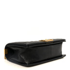 Caviar Quilted Medium Boy Flap Navy