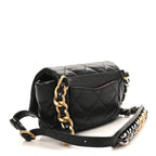 Lambskin Quilted Chanel 19 Waist Bag Black