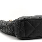 Lambskin Quilted Chanel 19 Shopping Bag Black