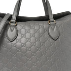 Guccissima Linea A Foldover Tote Storm Grey