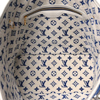 Jacquard Velvet Monogram LV Match Neverfull MM Bleu