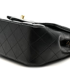 Lambskin Quilted Mini Square Flap Black