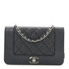 Caviar Quilted Vintage Mademoiselle Wallet On Chain WOC Black