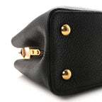 Taurillon Capucines MM Black Beige Red