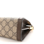 GG Supreme Monogram Web Small Ophidia Chain Shoulder Bag Brown