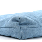 Denim Quilted Chanel 22 Light Blue