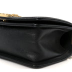 Caviar Quilted Small Boy Flap Black