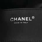 Shiny Crumpled Calfskin Quilted Small Chanel 25 Handbag Black