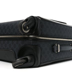 GG Supreme Monogram Azalea Calfskin Retro Interlocking G Small Savoy Cabin Trolley Black