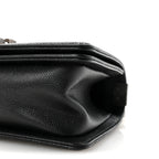 Caviar Quilted Small Boy Flap Black