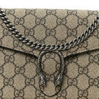 GG Supreme Monogram Mini Dionysus Chain Wallet Beige Taupe