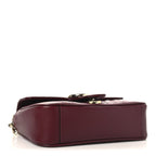 Calfskin Matelasse Small GG Marmont Shoulder Bag Rosso Ancora