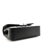 Lambskin Quilted Small Double Flap Black
