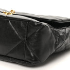Lambskin Quilted Large Chanel 19 Flap Black