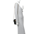 Calfskin Matelasse Mini GG Marmont Crossbody Bag Black