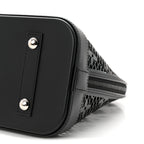 Patent Calfskin Laced Monogram Alma PM Black