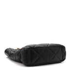 Lambskin Quilted Chanel 19 Shopping Bag Black