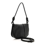 Shiny Nappa Calfskin Paseo Satchel Black