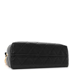 Suede Calfskin Shiny Lambskin Quilted Small Coco Base Shopping Bag Beige Black