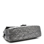 Metallic Aged Calfskin Quilted 2.55 Reissue 226 Flap Dark Silver