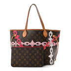 Monogram Bay Neverfull MM Rose Ballerine Poppy