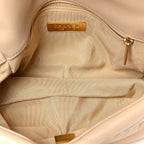 Shiny Goatskin Quilted Medium Chanel 19 Flap Beige